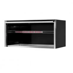 55 in. Power Workstation Professional Hutch with Stainless Steel Shelf and Work Surface in Black by Extreme Tools
