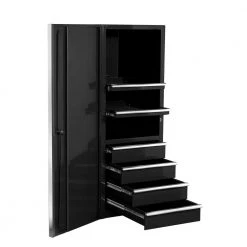 SUNEX TOOLS Sales Store -SUNEX TOOLS Sales Store black gloss powder coat finish with anodized chrome handles extreme tools side tool cabinets lockers ex2404scbk 77 1000