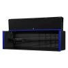 DX Series 72 in. 0-Drawer Extreme Power Workstation Hutch in Black with Blue Handle by Extreme Tools -SUNEX TOOLS Sales Store black gloss powder coat finish with blue powder coated handle extreme tools top tool chests dx722101hcbkbl 64 1000