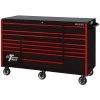 72 in. 19-Drawer Roller Cabinet Tool Chest in Black with Red Drawer Pulls by Extreme Tools -SUNEX TOOLS Sales Store black gloss powder coat finish with red anodized drawer pulls extreme tools tool cabinets rx723019rcbkrd 250 64 1000