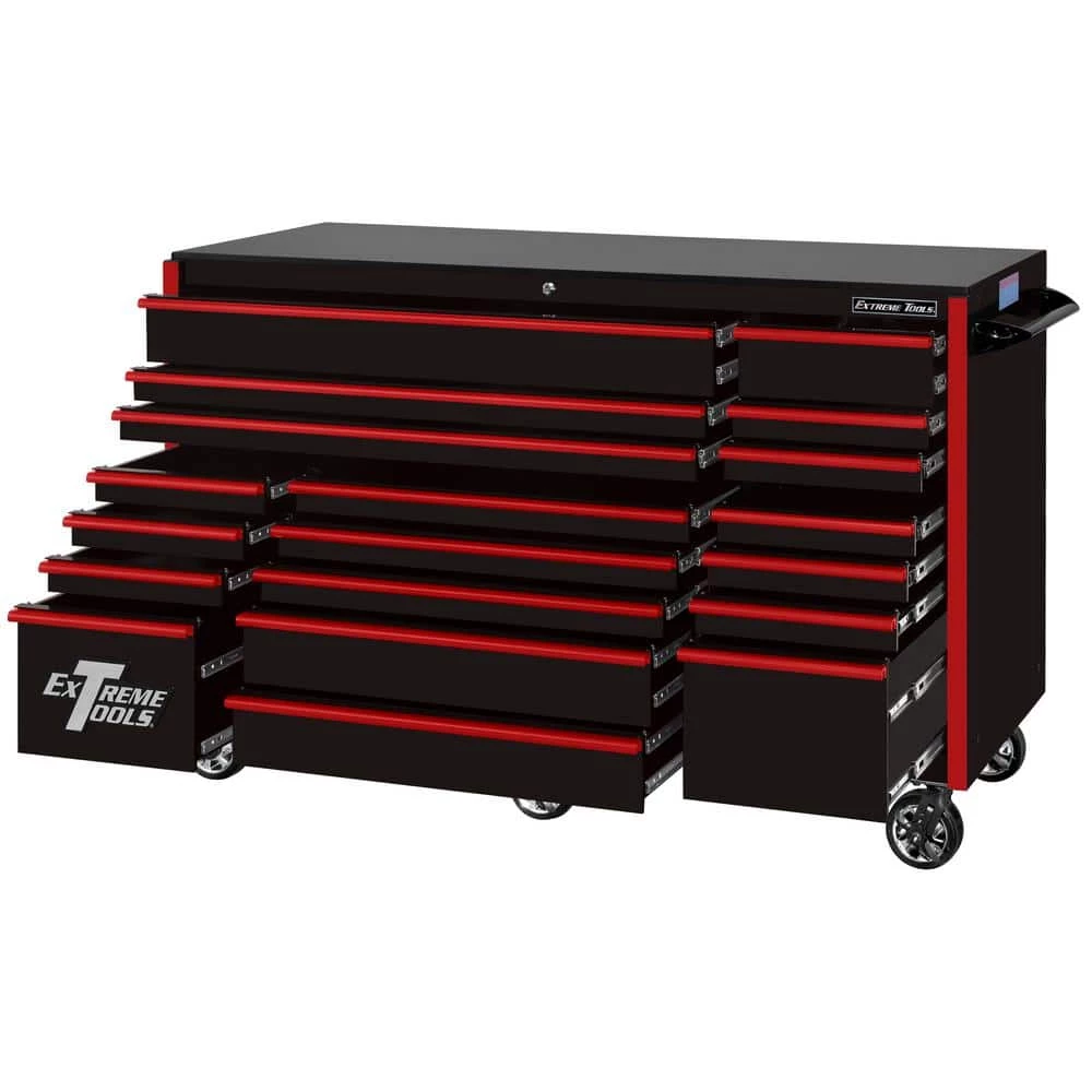 RX Series 72 in. 19 -Drawer Roller Cabinet Tool Chest in Black with Red Handles by Extreme Tools 5 RX Series 72 in. 19 -Drawer Roller Cabinet Tool Chest in Black with Red Handles by Extreme Tools - Image 3