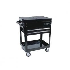 23 in. 2-Drawer Slide Top Utility Cart in Black by SUNEX TOOLS
