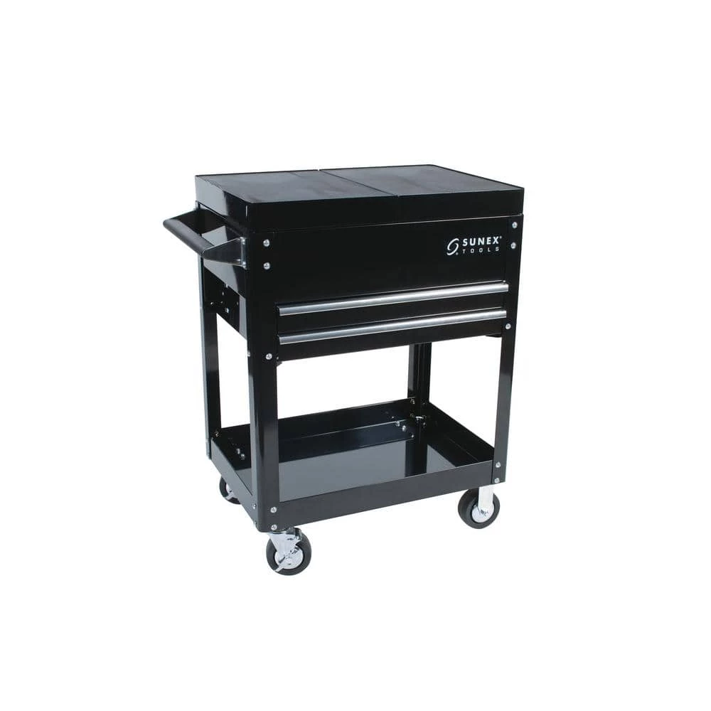 23 in. 2-Drawer Slide Top Utility Cart in Black by SUNEX TOOLS 3 23 in. 2-Drawer Slide Top Utility Cart in Black by SUNEX TOOLS