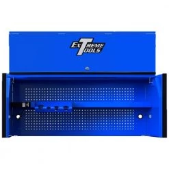 RX Series 55 in. Blue Triple Bank Hutch with Gloss Black Handle and Trim by Extreme Tools