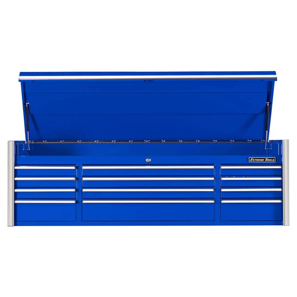RX Series Professional 72 in. Large 12-Drawer Blue Top Tool Chest with Chrome Drawer Pulls by Extreme Tools 3 RX Series Professional 72 in. Large 12-Drawer Blue Top Tool Chest with Chrome Drawer Pulls by Extreme Tools