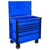 EX Professional 41 in. 6-Drawer Tool Utility Cart with Bumpers in Blue with Black Drawer Pulls by Extreme Tools -SUNEX TOOLS Sales Store blue gloss powder coat finish with black anodized drawer pulls extreme tools tool carts ex4106tcblbk 64 1000