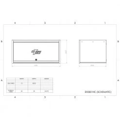 55 in. Power Workstation Professional Hutch with Stainless Steel Shelf and Work Surface in Blue by Extreme Tools -SUNEX TOOLS Sales Store blue gloss powder coat finish with chrome handles extreme tools top tool chests ex5501hcbl 1f 1000