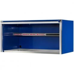 55 in. Power Workstation Professional Hutch with Stainless Steel Shelf and Work Surface in Blue by Extreme Tools