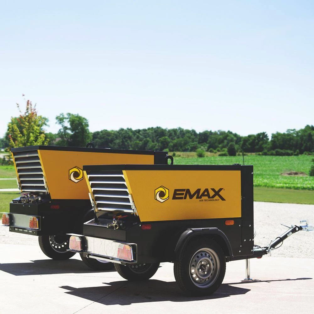 90 CFM 125 PSI Trailer Mounted Diesel Driven Rotary Screw Air Compressor with 24 HP Kubota Diesel Engine by EMAX 9 90 CFM 125 PSI Trailer Mounted Diesel Driven Rotary Screw Air Compressor with 24 HP Kubota Diesel Engine by EMAX - Image 7