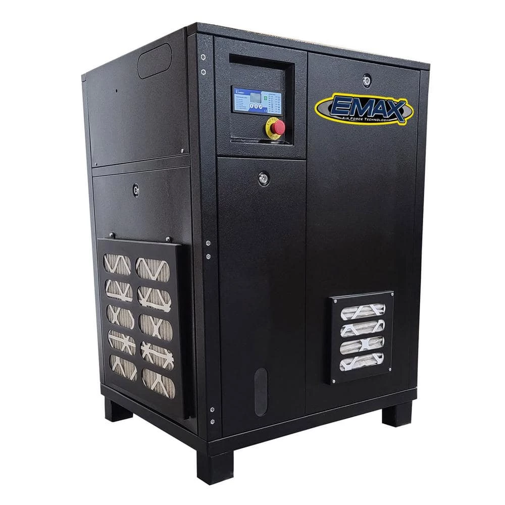 30 HP 208-Volt 3-Phase Stationary Electric Industrial Rotary Screw Air Compressor - Cabinet Only by EMAX 3 30 HP 208-Volt 3-Phase Stationary Electric Industrial Rotary Screw Air Compressor - Cabinet Only by EMAX