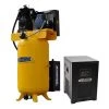 Industrial Plus 80 Gal. 5 HP 230-Volt 3-Phase 2-Stage Silent Air Electric Air Compressor with 30 CFM Dryer Bundle by EMAX -SUNEX TOOLS Sales Store emax stationary air compressors hsp05v080i3p230 64 1000