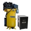 Industrial Plus 80 Gal. 7.5 HP 1-Phase 2-Stage Silent Air Electric Pressure Lube Air Compressor with 30 CFM Dryer Bundle by EMAX -SUNEX TOOLS Sales Store emax stationary air compressors hsp07v080v1pk 64 1000