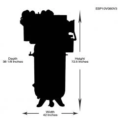 Industrial PLUS Series 80 Gal. 10 HP 208-Volt 3-Phase Silent Air Electric Air Compressor with pressure lubricated pump by EMAX -SUNEX TOOLS Sales Store emax stationary air compressors hsp10v080v3 44 1000