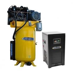 Industrial Plus 80 Gal. 10 HP 230-Volt 3-Phase 2-Stage Silent Air Electric Air Compressor with 58 CFM Dryer Bundle by EMAX