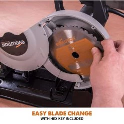 10 Amp 7-1/4 in. Chop Saw with Multi-Material 20-T Blade by Evolution Power Tools -SUNEX TOOLS Sales Store evolution power tools chop saws rage4 fa 1000