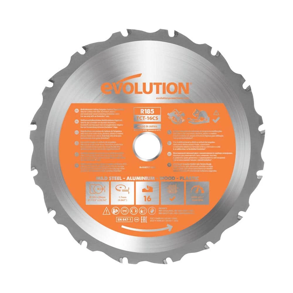 7-1/4 in. 20-T Multi-Material Replacement Circular and Chop Saw Blade by Evolution Power Tools 3 7-1/4 in. 20-T Multi-Material Replacement Circular and Chop Saw Blade by Evolution Power Tools