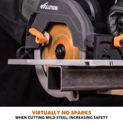 15 Amp 7-1/4 in. Circular Track Saw Kit with 40 in. Track, Electric Brake and Multi-Material Blade by Evolution Power Tools -SUNEX TOOLS Sales Store evolution power tools circular saws r185ccsx 76 1000