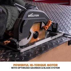 15 Amp 7-1/4 in. Circular Track Saw Kit with 40 in. Track, Electric Brake and Multi-Material Blade by Evolution Power Tools -SUNEX TOOLS Sales Store evolution power tools circular saws r185ccsx c3 1000