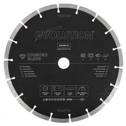 10 in. Segmented Edge, 7/8 in. Arbor, Concrete, Stone, Brick Cutting Diamond Blade by Evolution Power Tools