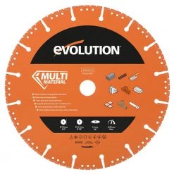 9 in. Segmented Edge, 7/8 in. Arbor, Multi-Purpose, Metal Cutting Diamond Blade by Evolution Power Tools