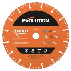10 in. Segmented Edge, 7/8 in. Arbor, Multi-Purpose, Metal Cutting Diamond Blade by Evolution Power Tools