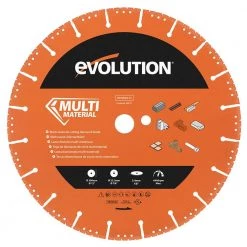 12 in. Segmented Edge, 1 in. Arbor, Multi-Purpose, Metal Cutting Diamond Blade by Evolution Power Tools