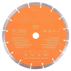 9 in. Segmented Edge With High Diamond Concentration, 7/8 in. Arbor, Premium Diamond Blade by Evolution Power Tools