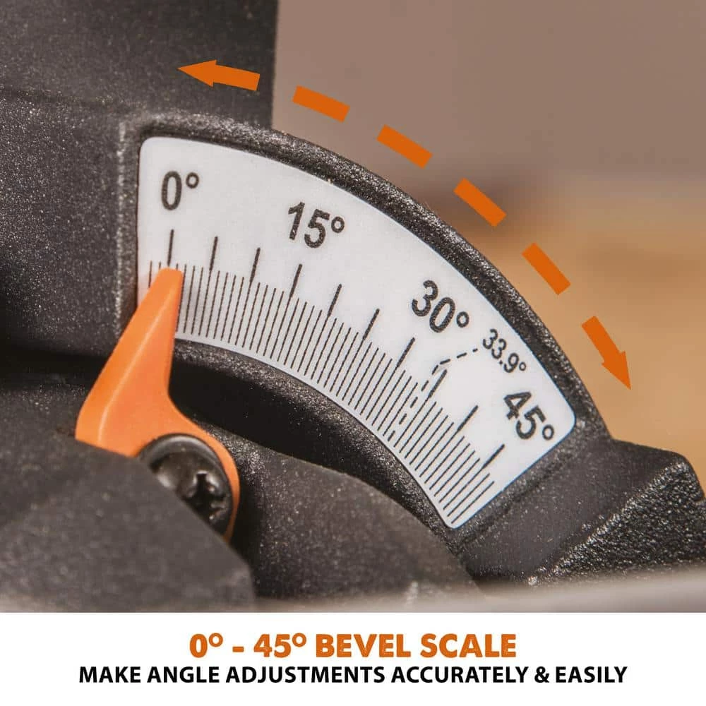 10 Amp 7-1/4 in. Sliding Compound Miter Saw with, Laser Guide, Dust Bag, 10 ft. Power Cord and Multi-Material 20-T Blade by Evolution Power Tools 12 10 Amp 7-1/4 in. Sliding Compound Miter Saw with, Laser Guide, Dust Bag, 10 ft. Power Cord and Multi-Material 20-T Blade by Evolution Power Tools - Image 10