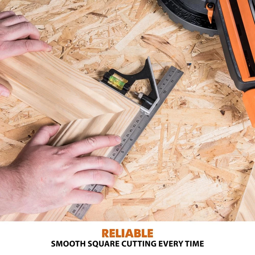 10 Amp 7-1/4 in. Sliding Compound Miter Saw with, Laser Guide, Dust Bag, 10 ft. Power Cord and Multi-Material 20-T Blade by Evolution Power Tools 8 10 Amp 7-1/4 in. Sliding Compound Miter Saw with, Laser Guide, Dust Bag, 10 ft. Power Cord and Multi-Material 20-T Blade by Evolution Power Tools - Image 6