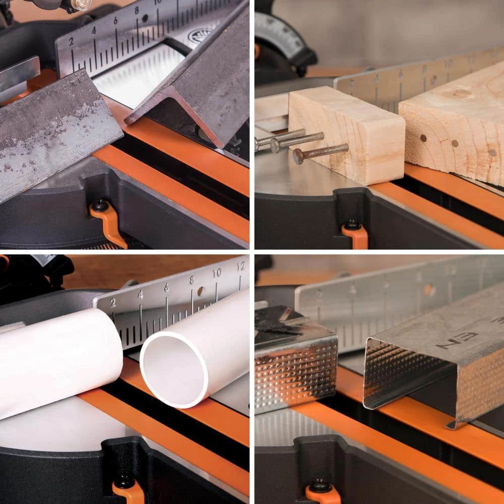 10 Amp 7-1/4 in. Sliding Compound Miter Saw with, Laser Guide, Dust Bag, 10 ft. Power Cord and Multi-Material 20-T Blade by Evolution Power Tools 6 10 Amp 7-1/4 in. Sliding Compound Miter Saw with, Laser Guide, Dust Bag, 10 ft. Power Cord and Multi-Material 20-T Blade by Evolution Power Tools - Image 4