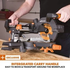 10 Amp 7-1/4 in. Sliding Compound Miter Saw with, Laser Guide, Dust Bag, 10 ft. Power Cord and Multi-Material 20-T Blade by Evolution Power Tools 30 10 Amp 7-1/4 in. Sliding Compound Miter Saw with, Laser Guide, Dust Bag, 10 ft. Power Cord and Multi-Material 20-T Blade by Evolution Power Tools -SUNEX TOOLS Sales Store evolution power tools miter saws r185sms d4 1000