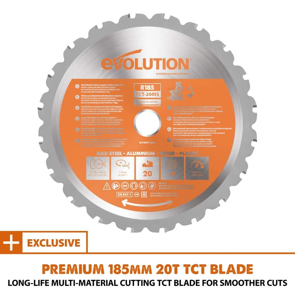 10 Amp 7-1/4 in. Sliding Compound Miter Saw with, Laser Guide, Dust Bag, 10 ft. Power Cord and Multi-Material 20-T Blade by Evolution Power Tools 14 10 Amp 7-1/4 in. Sliding Compound Miter Saw with, Laser Guide, Dust Bag, 10 ft. Power Cord and Multi-Material 20-T Blade by Evolution Power Tools - Image 12