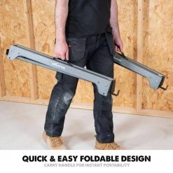 29 in. H Metal Folding Sawhorse with 1,100 lbs. Load Capacity Per Horse (2-Pack) by Evolution Power Tools -SUNEX TOOLS Sales Store evolution power tools saw horses evosh1 1d 1000