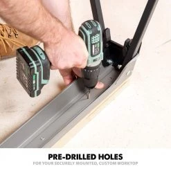 29 in. H Metal Folding Sawhorse with 1,100 lbs. Load Capacity Per Horse (2-Pack) by Evolution Power Tools -SUNEX TOOLS Sales Store evolution power tools saw horses evosh1 c3 1000