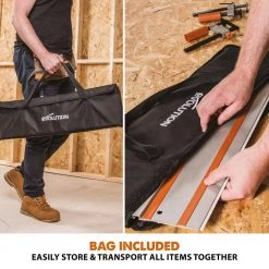 55 in. Circular Saw Track with Clamps, Glide Strips and Carry Bag by Evolution Power Tools -SUNEX TOOLS Sales Store evolution power tools saw tracks st1400 1d 1000