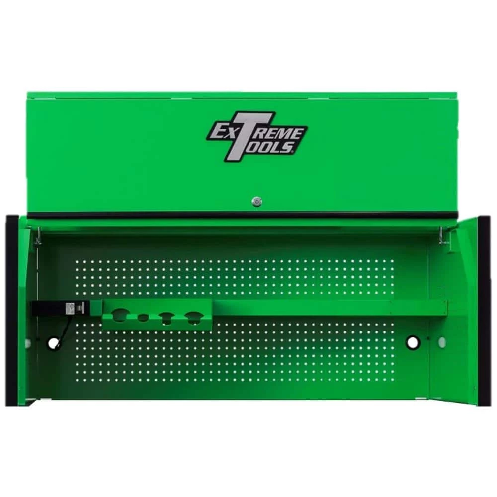 RX Series 55 in. Green Triple Bank Hutch with Gloss Black Handle and Trim by Extreme Tools 3 RX Series 55 in. Green Triple Bank Hutch with Gloss Black Handle and Trim by Extreme Tools