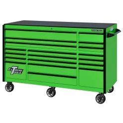 72 in. 19-Drawer Roller Cabinet Tool Chest in Green with Black Drawer Pulls by Extreme Tools