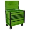 EX Professional 41 in. 6-Drawer Tool Utility Cart with Bumpers in Lime Green by Extreme Tools -SUNEX TOOLS Sales Store green gloss powder coat finish with black anodized drawer pulls extreme tools tool carts ex4106tcgnbk 64 1000