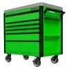 EX Professional 41 in. 6-Drawer Tool Utility Cart with Stainless Steel Slider Top and Bumpers in Lime Green by Extreme Tools -SUNEX TOOLS Sales Store green gloss powder coat finish with black anodized drawer pulls extreme tools tool carts ex4106tcsgnbk 64 1000
