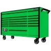 DX Series 72 in. 17-Drawer Roller Cabinet Tool Chest with Mag Wheels in Green with Black Drawer Pulls by Extreme Tools 2 DX Series 72 in. 17-Drawer Roller Cabinet Tool Chest with Mag Wheels in Green with Black Drawer Pulls by Extreme Tools -SUNEX TOOLS Sales Store green gloss powder coat finish with black powder coated drawer pulls extreme tools tool cabinets dx722117rcgnbk 64 1000