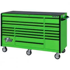 RX Series 72 in. 19 -Drawer Roller Cabinet Tool Chest in Green with Black Handles by Extreme Tools