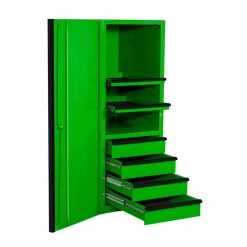 EXQ 24 in. 4-Drawer 2-Shelf Green Professional Side Tool Chest with Black Handles by Extreme Tools