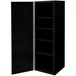 DX 19 in. 0-Drawer Side Tool Chest Locker in Matte Black with 4-Shelves by Extreme Tools