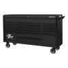 DX 72 in. 17-Drawer Roller Cabinet Tool Chest in Matte Black with Black Trim by Extreme Tools -SUNEX TOOLS Sales Store matte black powder coat finish with black powder coated drawer pulls extreme tools tool cabinets dx722117rcmbbk 64 1000
