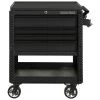 Professional 33 in. Deluxe 4-Drawer Tool Utility Cart with Bumpers in Matte Black by Extreme Tools -SUNEX TOOLS Sales Store matte black powder coat finish with gloss black anodized drawer pulls extreme tools tool carts ex3304tcmbbk 64 1000