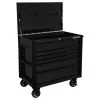 EX Series 41 in. 6 Drawer Tool Cart with Bumpers Matte Black with Black Drawer Pulls by Extreme Tools -SUNEX TOOLS Sales Store matte black powder coat finish with gloss black anodized drawer pulls extreme tools tool carts ex4106tcmbbk 64 1000