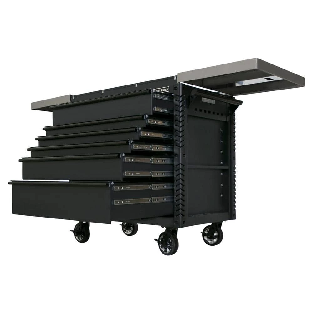 EX Professional 41 in. 6-Drawer Tool Utility Cart with Stainless Steel Slider Top and Bumpers in Black by Extreme Tools 5 EX Professional 41 in. 6-Drawer Tool Utility Cart with Stainless Steel Slider Top and Bumpers in Black by Extreme Tools - Image 3