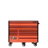 RX 55 in. 12-Drawer Roller Cabinet Tool Chest in Orange with Gloss Black Handles and Trim by Extreme Tools -SUNEX TOOLS Sales Store orange gloss powder coat finish with anodized black drawer pulls extreme tools tool cabinets rx552512rcorbkx 64 1000
