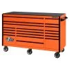 RX 72 in. 19-Drawer Roller Cabinet Tool Chest in Orange with Black Handles and Trim by Extreme Tools -SUNEX TOOLS Sales Store orange gloss powder coat finish with black anodized drawer pulls extreme tools tool cabinets rx722519rcorbk x 64 1000