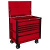 EX Professional 41 in. 6-Drawer Tool Utility Cart with Bumpers in Red with Black Drawer Pulls by Extreme Tools 2 EX Professional 41 in. 6-Drawer Tool Utility Cart with Bumpers in Red with Black Drawer Pulls by Extreme Tools -SUNEX TOOLS Sales Store red gloss powder coat finish with black anodized drawer pulls extreme tools tool carts ex4106tcrdbk 64 1000